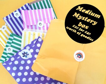 Yellow Medium Mystery Box - Including Notebook, Stickers and More