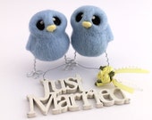 His 'n' His Wedding Cake Topper Gay Wedding Cake Topper Needle Felted Birds