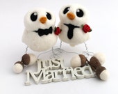 Gay Wedding Cake Topper Needle Felted Bird Ornament