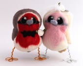Needle Felted Robin Bird Wedding Cake Topper