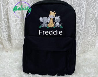 Personalised Toddler Backpack, Embroidered Elephant Rucksack