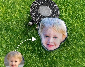 Personalized Golf Marker, Magnetic Golf Ball Marker with Photo, Unisex Golf Accessories for Him/Dad/Boyfirend, Birthday Golf Gift, Hat Clip