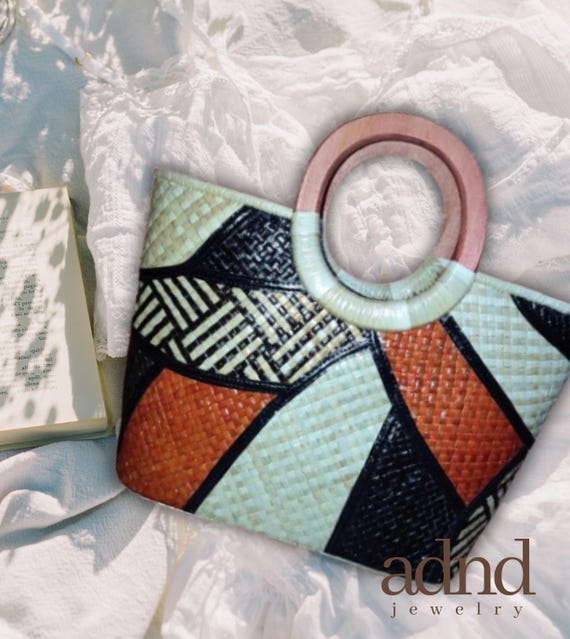 バッグ Handwoven Backpack using Pandan Leaves