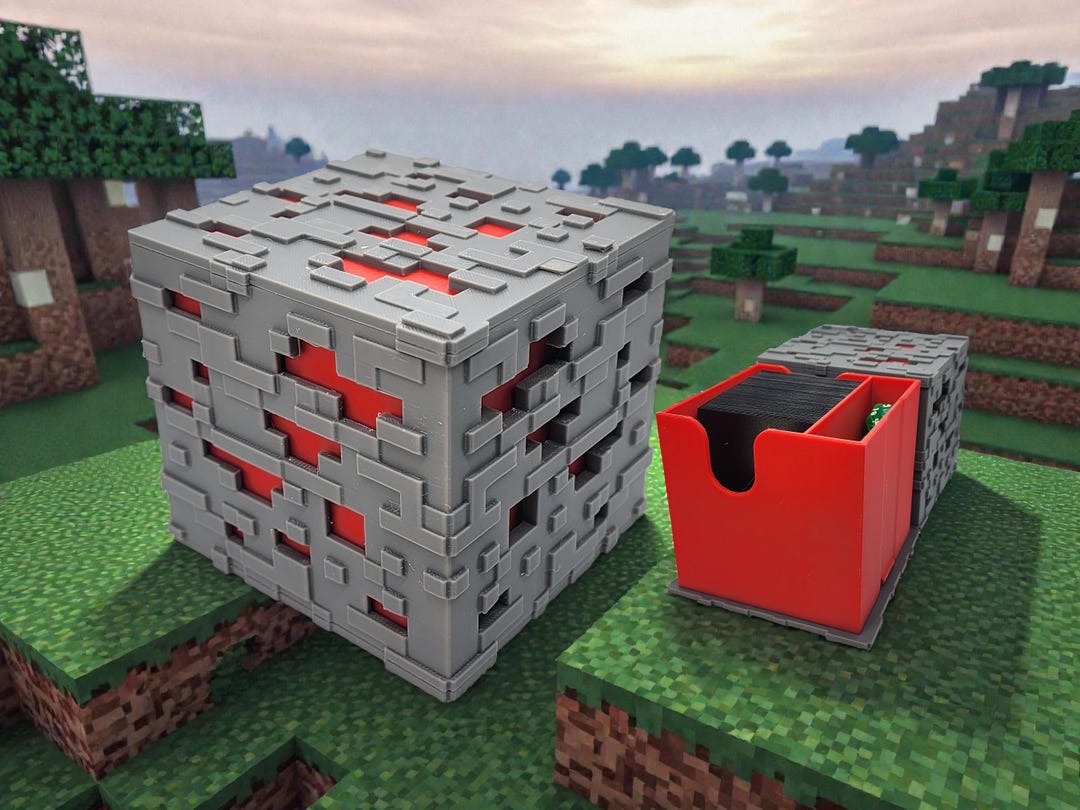 Minecraft Redstone Ore Deck Box | 100+ Card TCG Storage for MTG ...
