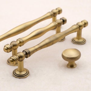 Antique Brass Handles Cabinet Knobs And Pulls | Antique Gold Drawer Pulls | Solid Brass Cabinet Pulls | Antique Brass Cabinet Hardware