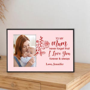Personalized Mother Picture Frame, Wooden Sign Frame, Personalized Gift, Mothers Day Gifts, Birthday Gift, Gifts for Mom, Gift for Her, Gift