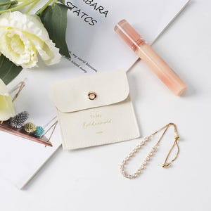 Personalized Bridesmaid Jewelry Pouch,Jewelry Gift Pouch,Wedding Party Bags,Jewelry Organizer,Personalized Gift,Bridesmaid Gift,Gift for Her