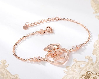 Personalisierte Armband, Abschluss Schmuck, Armband für sie, personalisierte Geschenk, Abschlussgeschenk, Geschenke für sie, Geschenke für Freunde