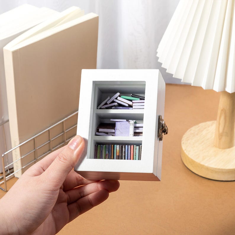 Personalized Anxiety Bookshelf with Mini Books, Book Accessories, Home Decor, Teacher Gifts, Book Lover's Gifts, Gifts for Reader, Gifts image 5