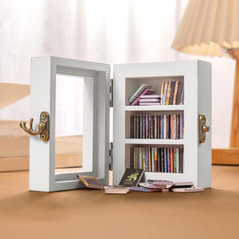 Personalized Anxiety Bookshelf with Mini Books, Book Accessories, Home Decor, Teacher Gifts, Book Lover's Gifts, Gifts for Reader, Gifts image 3