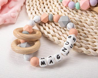 Personalised Baby Sensory Toy, Fiddle Toy, Personalised Gift, Baby Newborn Gifts, Keepsake Gift, New Baby Gift, Gift for Her, Gifts for Baby