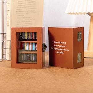 Personalized Anxiety Bookshelf with Mini Books, Book Accessories, Home Decor, Personalized Gift, Book Lover's Gifts, Gifts for Reader, Gifts