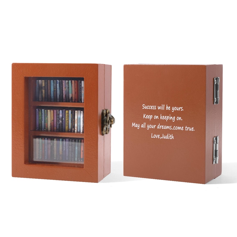 Personalized Anxiety Bookshelf with Mini Books, Book Accessories, Home Decor, Teacher Gifts, Book Lover's Gifts, Gifts for Reader, Gifts image 7