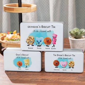 Personalized Baking Tin,Biscuit Tin,Christmas Gift,Personalized Gift,Handmade Gift,Birthday Gift,Gift for Her,Gift for Grandad,Gifts for Mom
