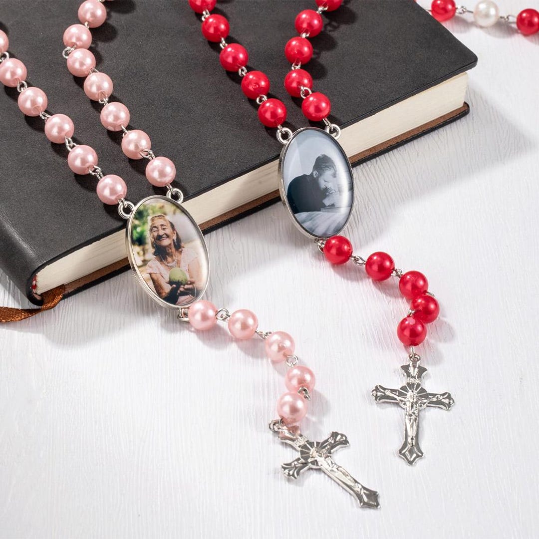 Custom Pcitures Custom Pictures Rosary, Photos Rosary, Handmade Jewelry, Personalized ...