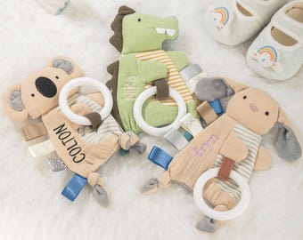 Manta de seguridad personalizada para bebé, manta de peluche con forma de animal, manta para bebé, regalo para baby shower, regalo personalizado, regalo para recién nacido, regalo para ella