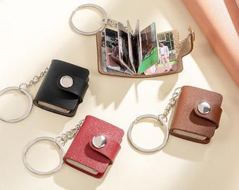 Personalized Mini Photo Album Keychain, Key Accessory, Memory Picture For Family, Personalized Gifts, Anniversary Gifts, Commemorative Gifts