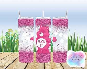 Swear bear tumbler wrap, 20oz tumbler wrap, sublimation, png, digital download