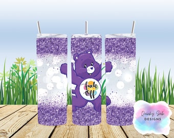Swear bear 20oz tumbler wrap, png, funny png, sarcastic png, sublimation, digital download