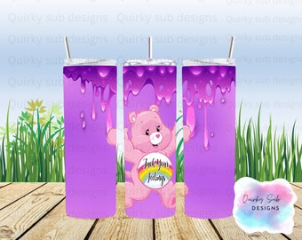 Swear bear tumbler wrap, 20oz, sublimation, png, digital download. funny, sarcastic, rude, swear words, digital design, sublimation design,