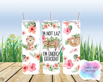 Sloth 20oz tumbler wrap, png, funny, sublimation, digital download