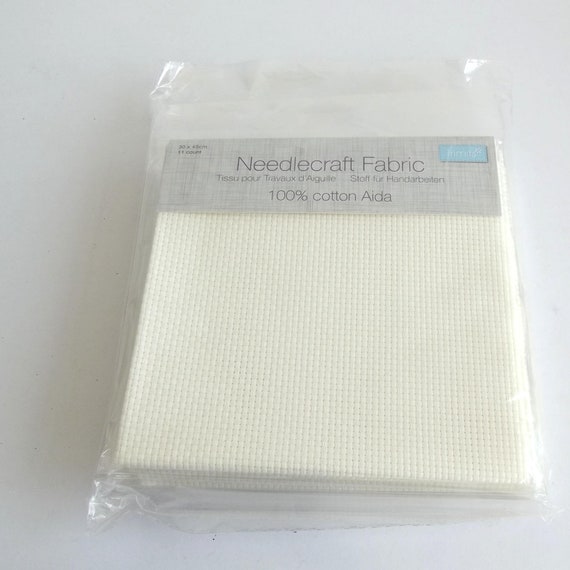16 Count Aida Needlecraft Fabric Cream 30cm x 45cm