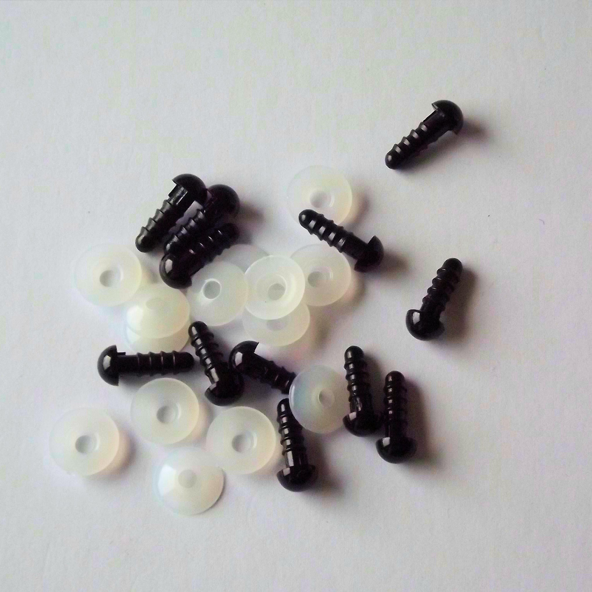 Toy eyes Black Toy eyes 6mm safety eyes with backs sbe06 Etsy