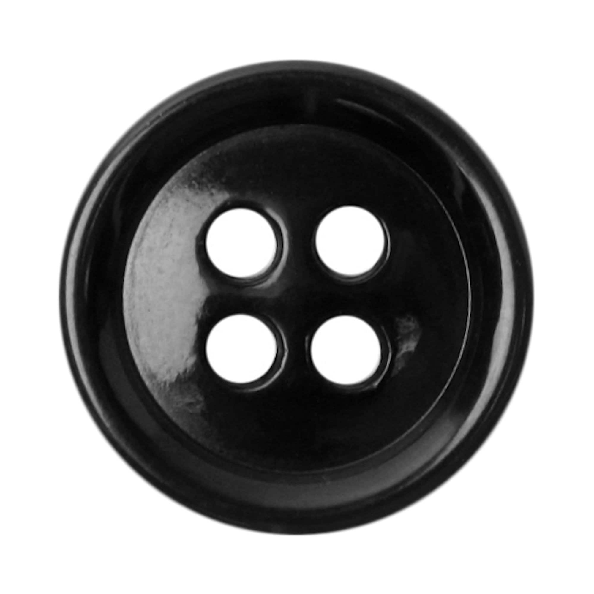 4 hole 2 hole 2 Sets on Cards Quality Black Buttons 17 mm 14 mm