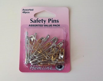 SAFETY PINS 100PCS SILVER MULTISIZE ASSORTED SIZE 