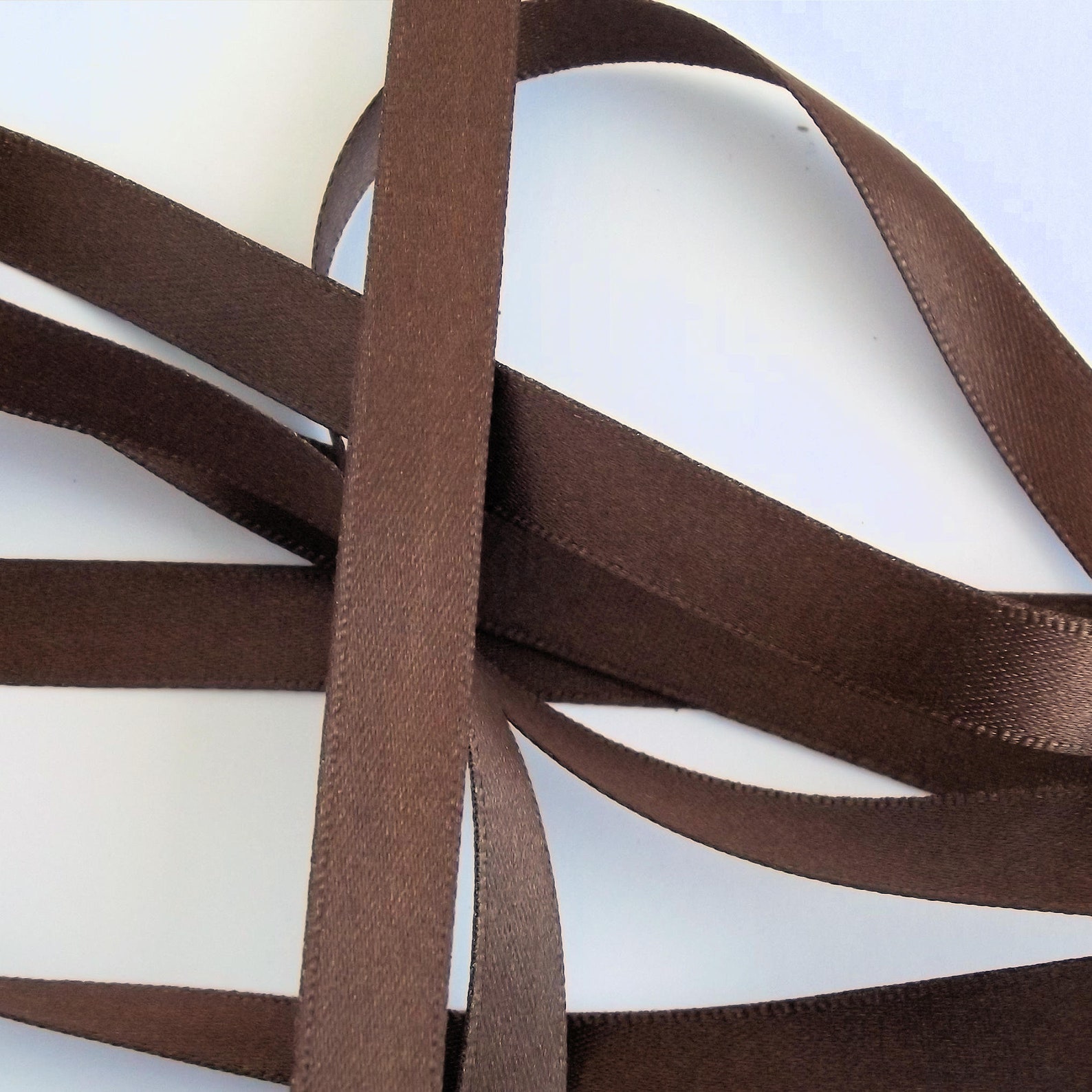Brown Ribbon Brown Double Satin Ribbons Berisfords Ribbon Etsy