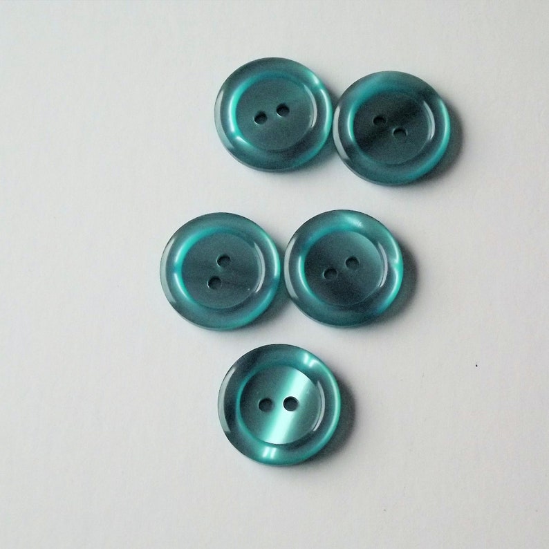 semi-précieux 20mm Turquoise Button 2 pcs #ed12