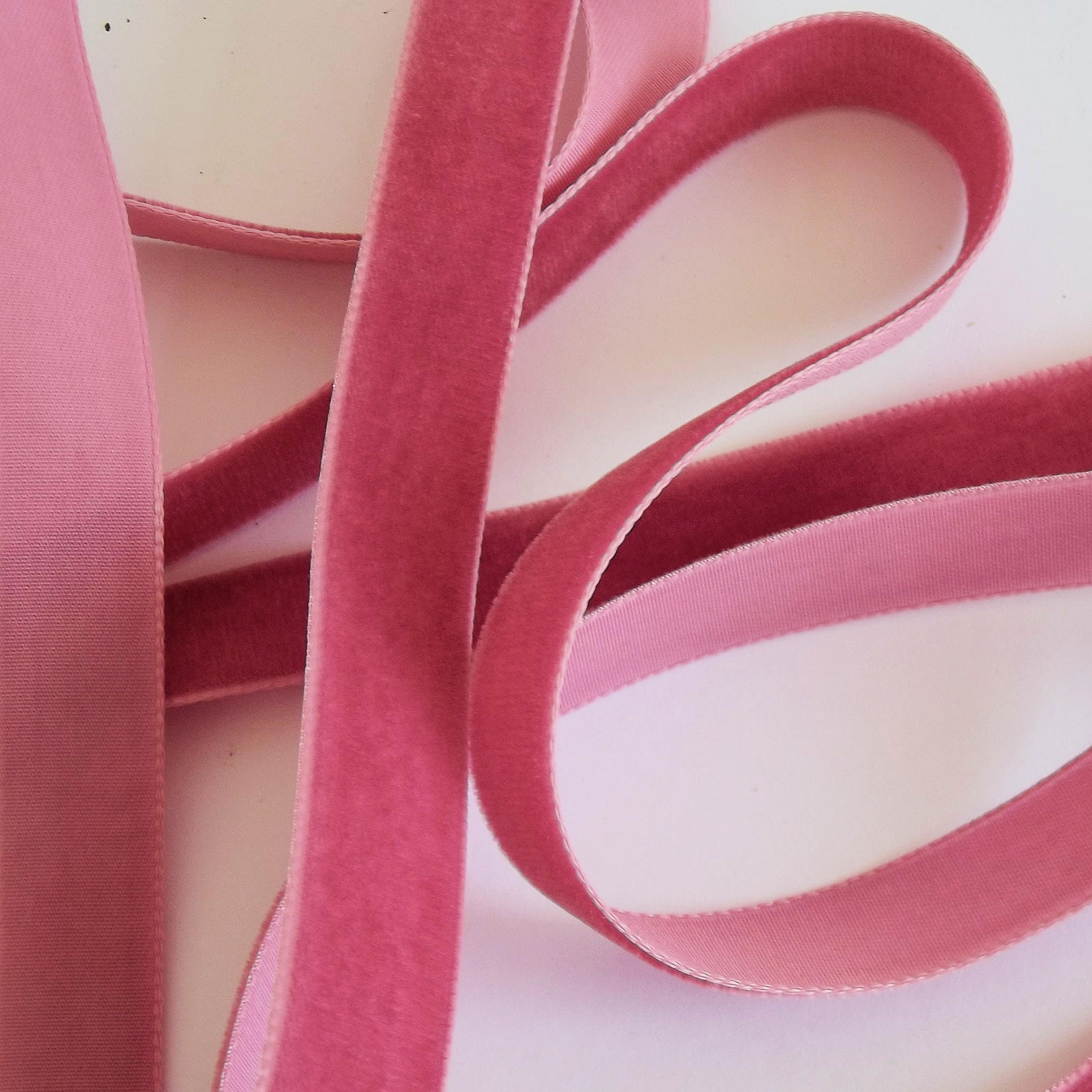 Pink ribbon Pink Velvet Ribbon Velvet Ribbons Berisfords Etsy