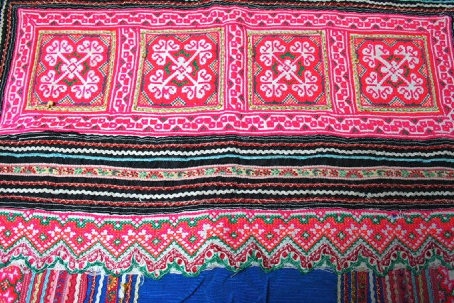 Textiles Hmong Fabric / Hmong Costume/ Miao Fabric / Hmong Etsy