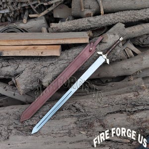 Viking Sword 38'' OAL | Custom Hand forged Gladiator Sword | Medieval Sword | Full Tang Double Edge Sword | Rosewood Handle | Ready For Use