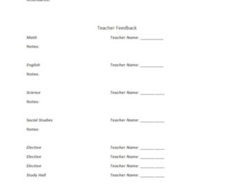 PRINTABLE Cute Parent Conference Notes, Parent-teacher Conference ...