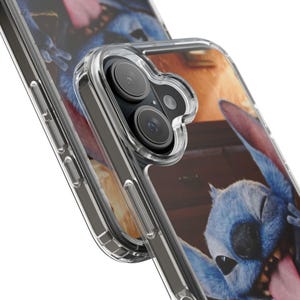 Fundas transparentes de Stitch con personajes extravagantes, funda bonita, funda transparente de dibujos animados, accesorio divertido para móvil, regalo para los amantes de Disney