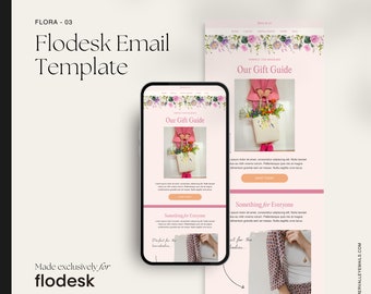 Flora 03 - Flodesk メール テンプレート | かわいらしく、芸術的で、モダンな Flodesk メール テンプレート