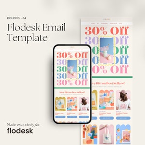 Colors 04 - Flodesk Email Template | Playful, Colorful, Fun Flodesk Email Template