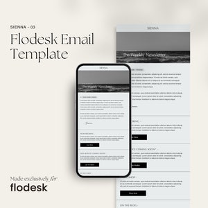 Sienna 03 - Flodesk Email Template | Elegant, Editorial Flodesk Email Template