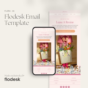 Flora 05 - Flodesk Email Template | Pretty, Artsy, Modern Flodesk Email Template