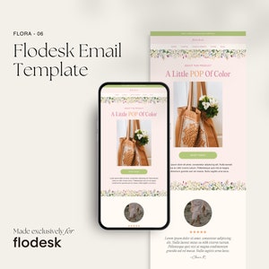 Flora 06 - Flodesk Email Template | Pretty, Artsy, Modern Flodesk Email Template