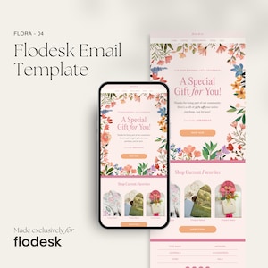 Flora 04 - Flodesk Email Template | Pretty, Artsy, Modern Flodesk Email Template