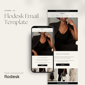 Leanne 02 - Flodesk Email Template | Editorial, Modern E-Commerce Flodesk Email Template