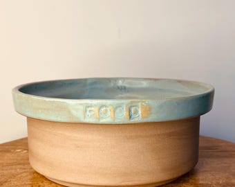 Handmade Ceramic Pet Bowl - Blue Stoneware Cat Bowl - Dog Food Bowl - Ceramic Pet Accessories - Cat Lover Gift - Pet Supplies - Cat Mom