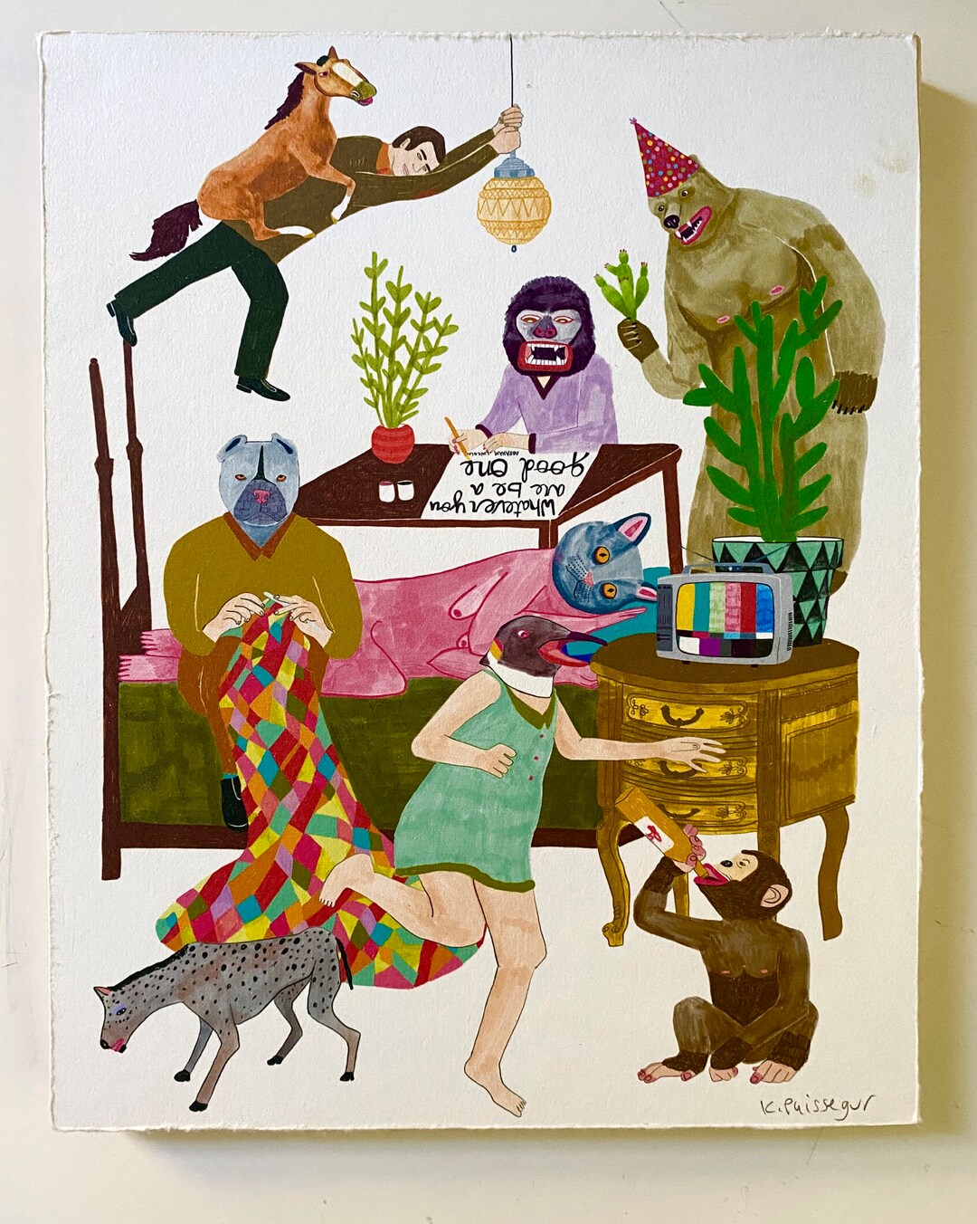 Art Weird Quirky Humor Unique Art Affordable Art Etsy