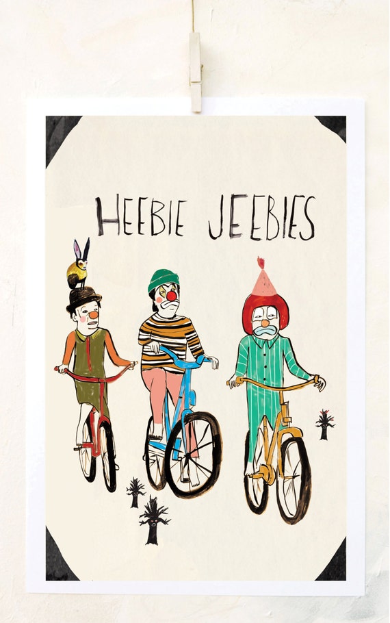 Heebie Jebbies biciclette arte bici Clowns umorismo | Etsy Italia