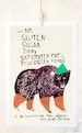 Foodie Poster, Kitchen Art, Animals, Humor, Kitchen decor, Quirky Children's Art, Gluten free, Food, Foodie Gift, Fine Art Print 