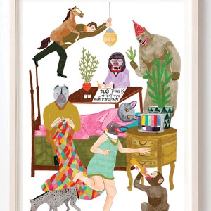 Fine Art, Art Print, Animals, Horse, Dog, Quote, Abraham Lincoln, Colorful, Poster, Whatever You Are, Be a Good One- Fine Art Print