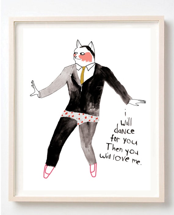 Art Humor Cat Dance Poster Animals Love Couple Quirky - Etsy Art Humor Cat Dance Poster Animals Love Couple Quirky - Etsy