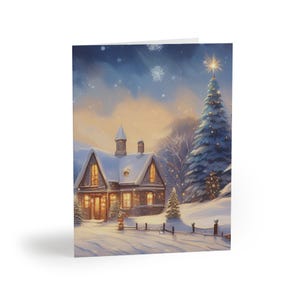 Winter Wonderland Greeting Cards - Cozy Holiday Wishes, Christmas, New Year, Seasonal Greetings, Festive Card Set
